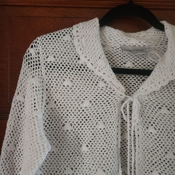 Crochet Sweater Cardigan Medium - Picture 3 of 6